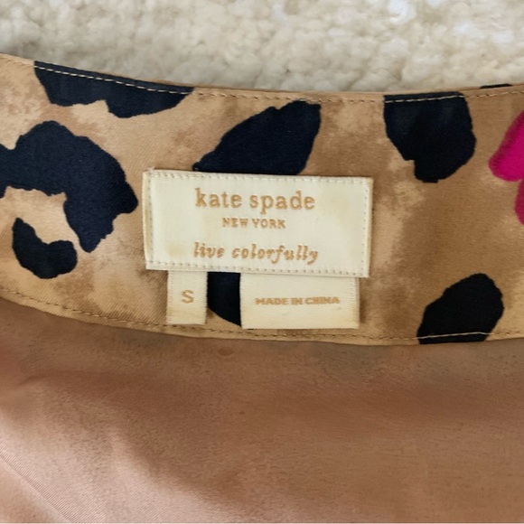 Kate Spade leopard print silk sleeveless blouse - Picture 7 of 9